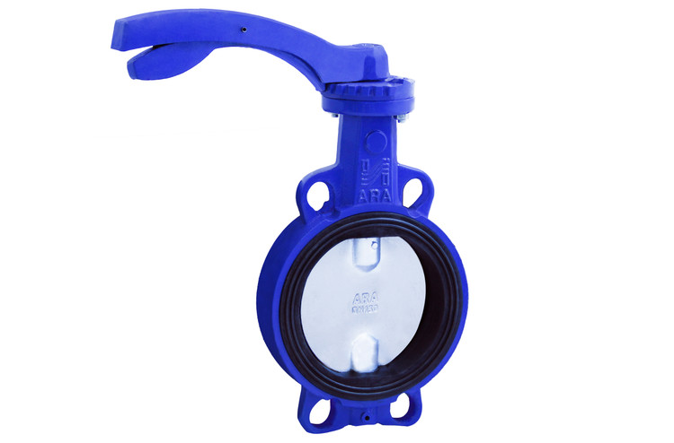 شیر پروانه ایی اهرمی دیسک چدن PN16/DN80/GGG40